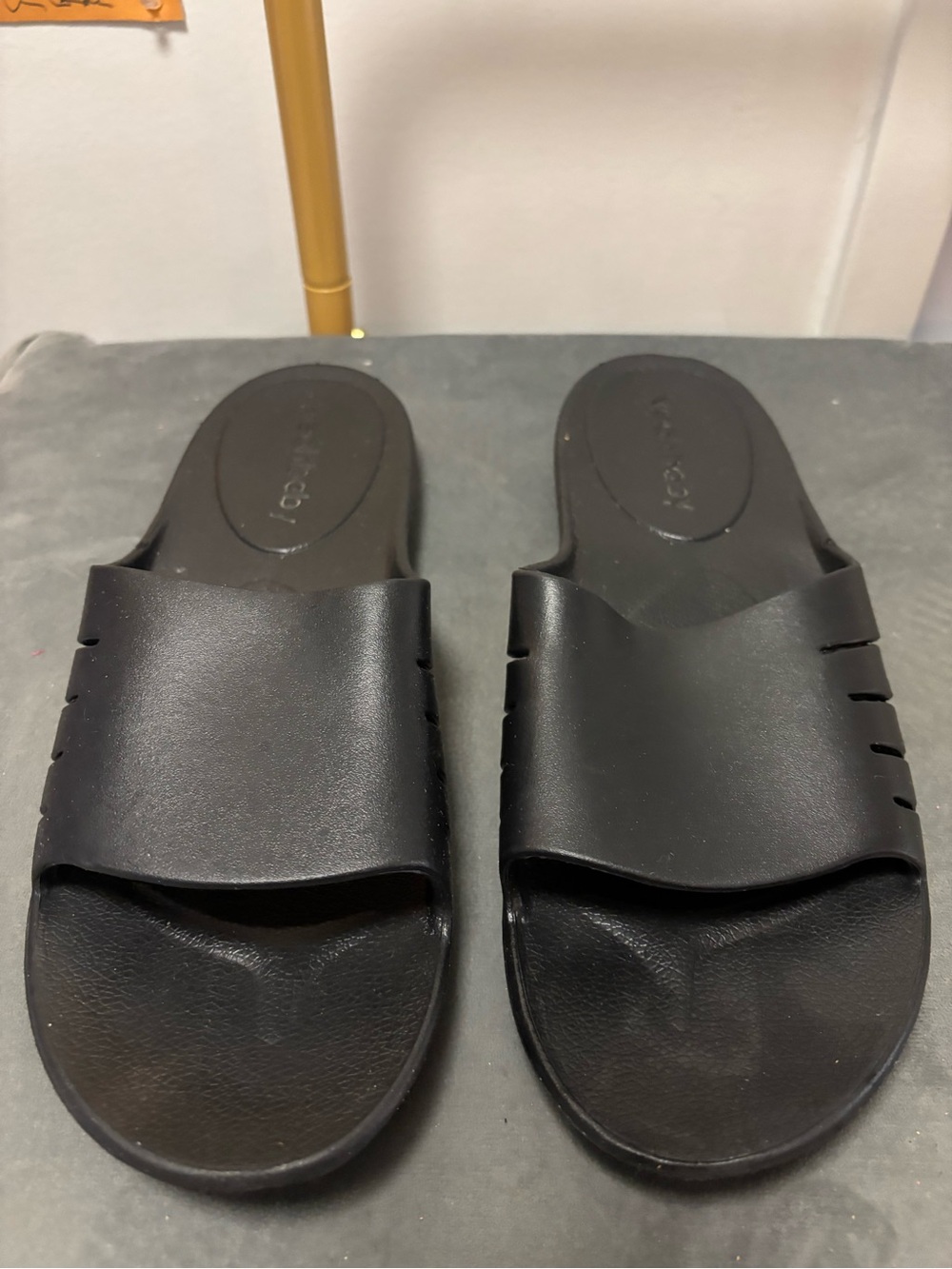 Spa Black Slide Sandals